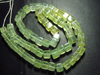 2 x 8 inches Full Strand - SO Gorgeous - Green - PREHNITE - Smooth Polished Cubes Briolett Huge Size - 6 - 6.5 mm approx